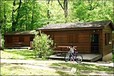 Cabins in Palisades-Kepler State Park.