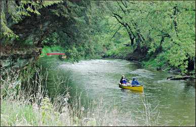 Canoeing the Kickapoo River.