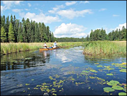 Canoeing in the Boundary Waters.