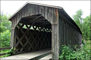 The covered bridge in Cedarburg.