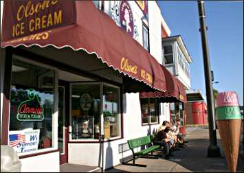 Olson's ice cream in Chippewa Falls.