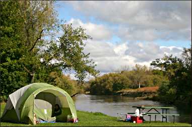 A campsite on the Upper Iowa River.