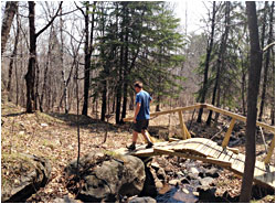 A bridge on the Superior Hiking Trail.