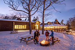 Winter guests at Keweenaw Mountain Lodge.