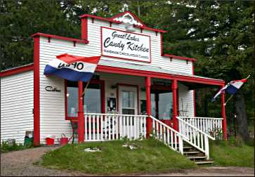 A candy shop in Knife River.