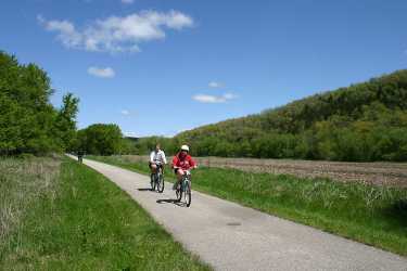 Bicycling on the Root River Trail.