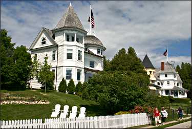 Mansions on Mackinac Island.