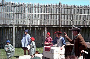 Voyageurs at Colonial Michilimackinac.