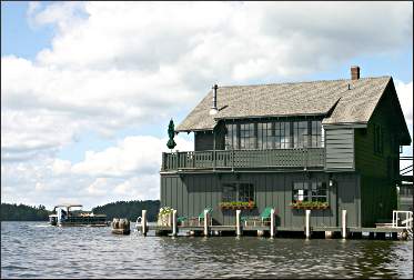 A historic boathouse in Minocqua.