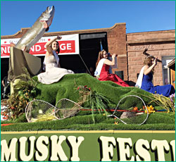 Hayward's Musky Fest float.