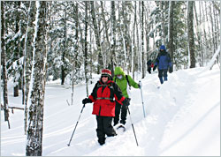 A guided snowshoe hike in the Porkies.