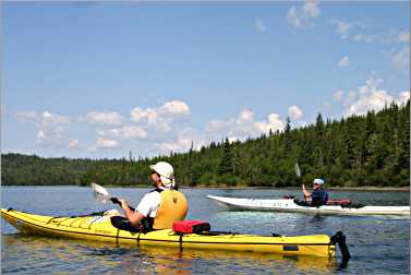 From Rossport, kayakers head to Battle Island.