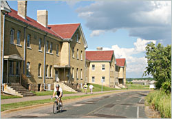 Bicycling through Fort Snelling.
