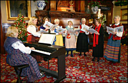 A choir sings at the American Swedish Institute.