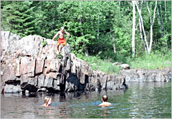 A swimming hole on the Baptism River.