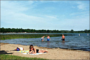 Beach at Lake Carlos State Park.