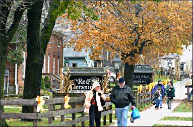 Shoppers in the Amana Colonies.