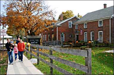 Shoppers in the Amana Colonies.