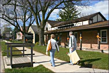 Shoppers in the Amana Colonies.