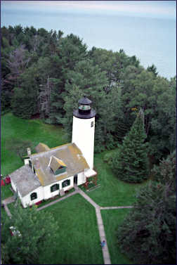 The old lighthouse on Michigan Island.