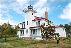 The lighthouse on Raspberry Island.