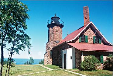 The lighthouse on Sand Island.