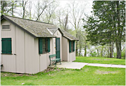 Cabin in Backbone State Park.