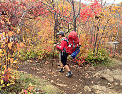 Backpacker on the Superior Hiking Trail