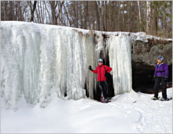 Frozen Wolf Creek Falls in Banning.