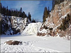 Frozen High Falls on the Baptism River.