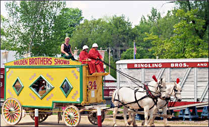 A daily parade at Circus World.