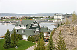 Victorian houses in Bay Harbor.