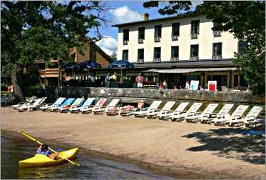 The beach at Ruttger's resort in Bemidji.