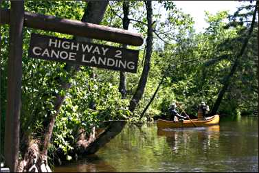 A wooden canoe on the Bois Brule.