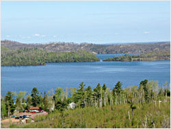 The view of Gunflint Lake from the Border Route.