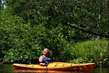 A kayaker on the Bois Brule.