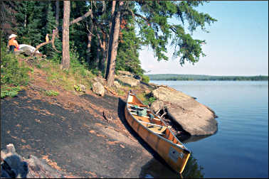 A campsite on Tuscarora Lake.