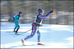 Cross-country skiers.