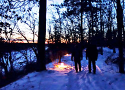 Candlelight hike at St. Croix State Park.