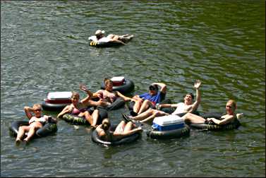 Tubing on the Cannon River.