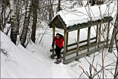 Snowshoeing on the Superior Hiking Trail.