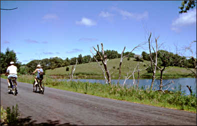 The Central Lakes Trail passes many marshes and meadows.