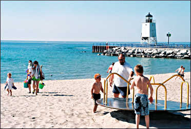 The beach at Charlevoix.