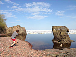Skipping stones in Duluth.