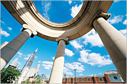 Columns in Greektown.