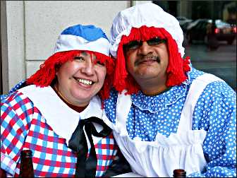 Halloween revelers in Chicago.