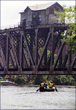 Canoeing on the Chicago River.