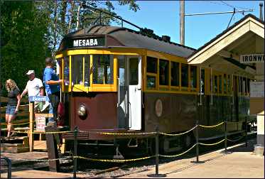 The trolley at Minnesota Discovery Center.