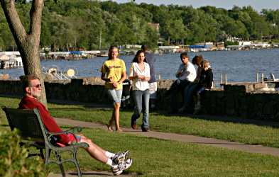 The Seawall in Clear Lake is a spot to stroll and linger.