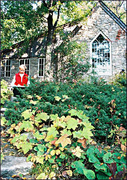 A student painter at the Clearing.